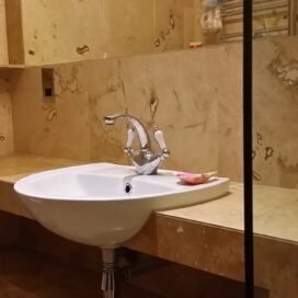 A1 Group - Travertine shower room installation – Duddingstone Vilige Edinburgh